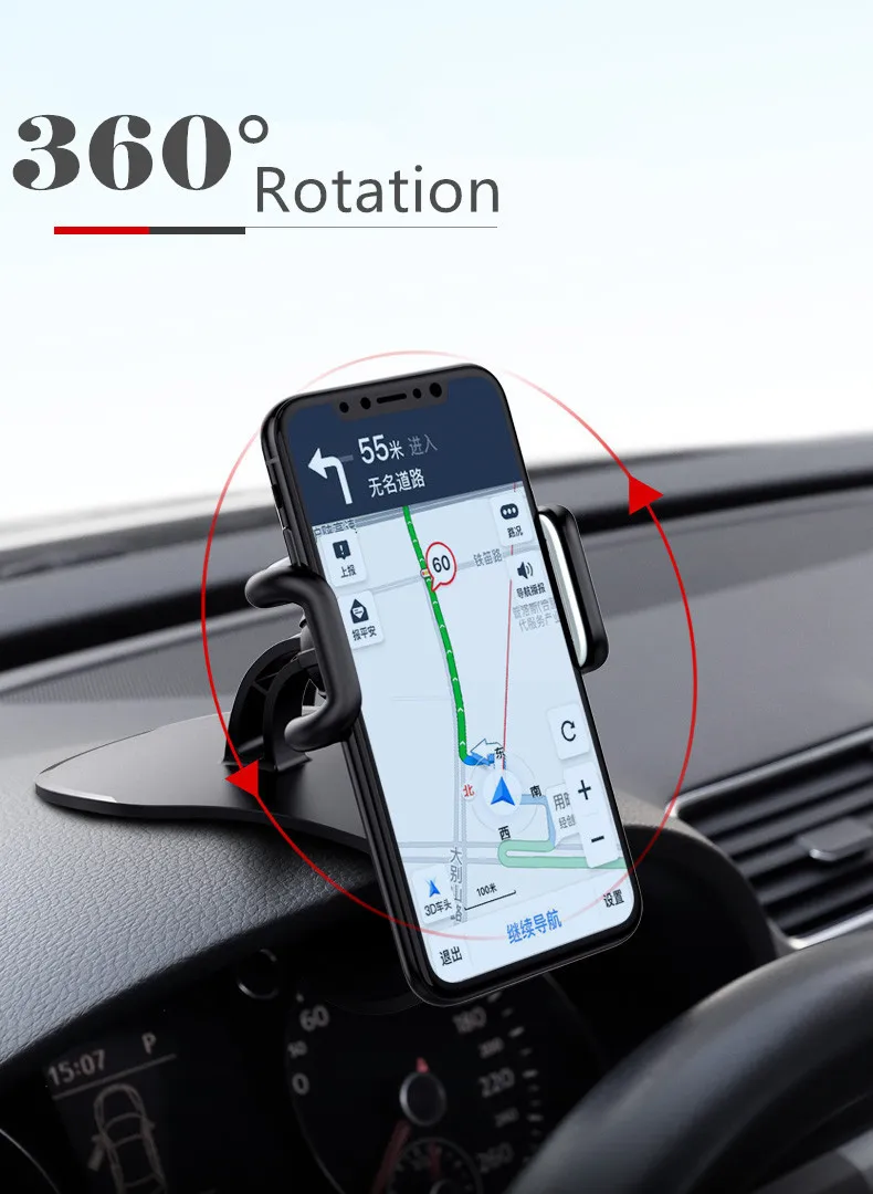 Suporte universal para celular veicular com rotação de 360°, ideal para painel de carro. Fixação segura e segura do aparelho.
360 Rotatable Car Phone Holder Universal Cell Phone Stands Car Rack Dashboard Support for Auto Grip Mobile Phone Fixed Bracket - Imagem 8