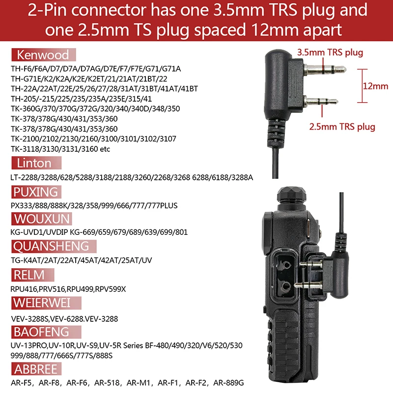 Novo fone de ouvido com microfone Baofeng 780 para rádios walkie-talkie BaoFeng UV-5R, UV-5RH, UV-21 PRO e Quansheng UV-K6.
New Baofeng 780 Headset Mic earphone For BaoFeng UV-5R UV-5RH UV-21 PRO Quansheng UV-K6 Walkie Talkie Two Way Radio Accessories - Imagem 17
