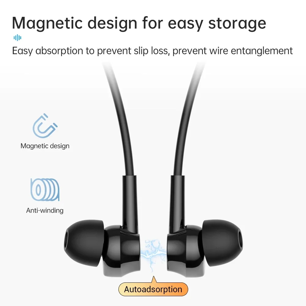 Fone de ouvido esportivo Bluetooth EARDECO 6.0, fone de ouvido com graves potentes, fones de ouvido sem fio com microfone, fone de ouvido estéreo com faixa para pescoço, fones de ouvido Hi-Fi
EARDECO Bluetooth Sport Headphone 6.0 Fone De Ouvido Bass Wireless Headphones with Mic Earphone Stereo Nec - Imagem 15