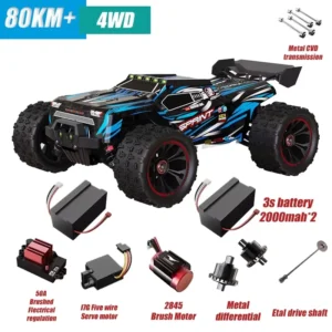 Carro RC Off Road 9255 de Alta Velocidade 80KM/H com Controle Remoto, Farol de LED, Motor Brushless 4WD, Escala 1/14, Monster Truck, Brinquedo para Meninos
Rc Car Off Road 9255 High Speed 80KM/H Remote Control Car with LED Headlight Brushless 4WD 1/14 Monster Truck Toys for Boys Gift