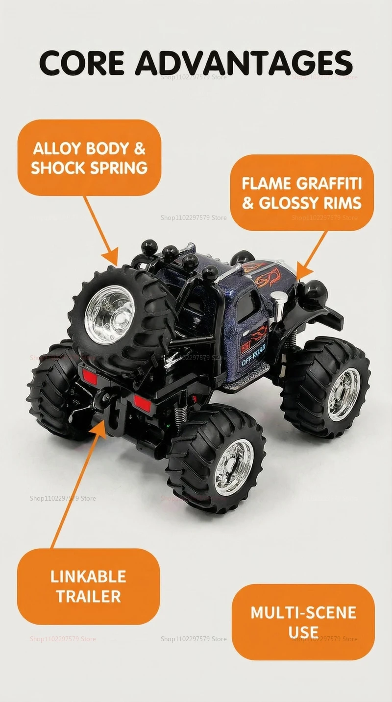 Mini Caminhão Monstro RC 4x4 Resistente para Todos os Terrenos, Escala 1/64, Carroceria de Liga Metálica, Controle Remoto de Bolso 2.4G, Presente de Aniversário para Meninos, Brinquedo de Mesa
Mini RC Monster Truck 4WD-All-Terrain Tough 1/64 Scale Alloy Shell Car Pocket 2.4G Remote Control Birthday Gift Boys Desktop Toy - Imagem 11