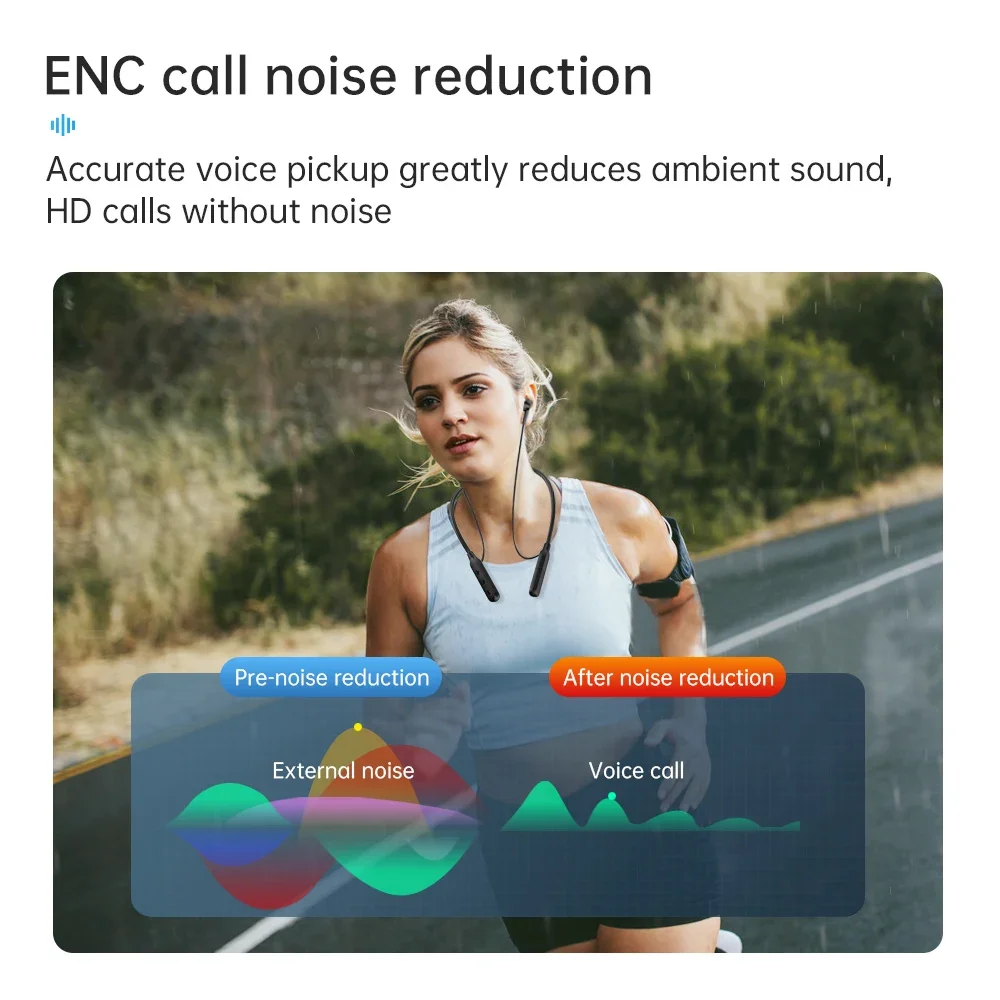 Fone de ouvido esportivo Bluetooth EARDECO 6.0, fone de ouvido com graves potentes, fones de ouvido sem fio com microfone, fone de ouvido estéreo com faixa para pescoço, fones de ouvido Hi-Fi
EARDECO Bluetooth Sport Headphone 6.0 Fone De Ouvido Bass Wireless Headphones with Mic Earphone Stereo Nec - Imagem 10