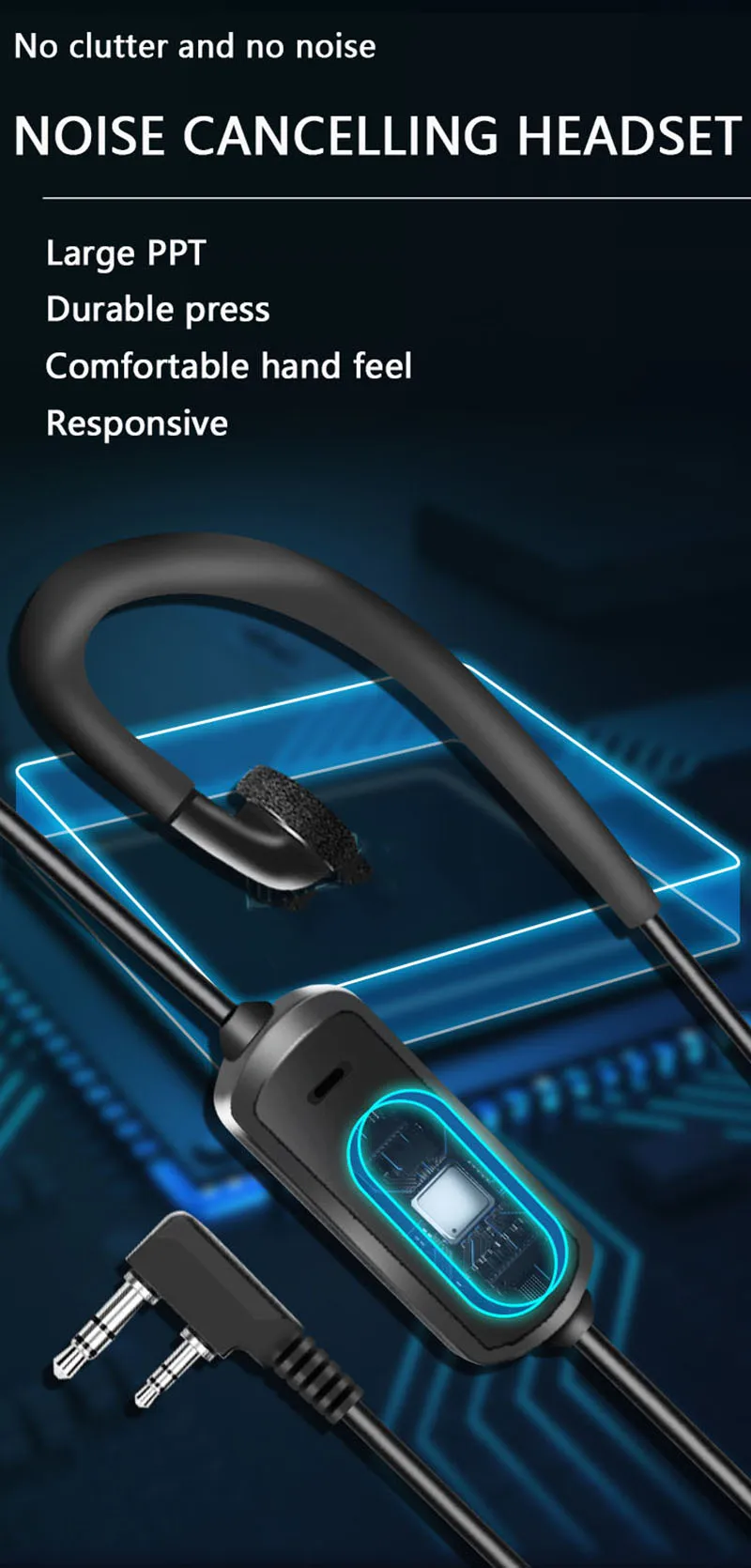 Novo fone de ouvido com microfone Baofeng 780 para rádios walkie-talkie BaoFeng UV-5R, UV-5RH, UV-21 PRO e Quansheng UV-K6.
New Baofeng 780 Headset Mic earphone For BaoFeng UV-5R UV-5RH UV-21 PRO Quansheng UV-K6 Walkie Talkie Two Way Radio Accessories - Imagem 11