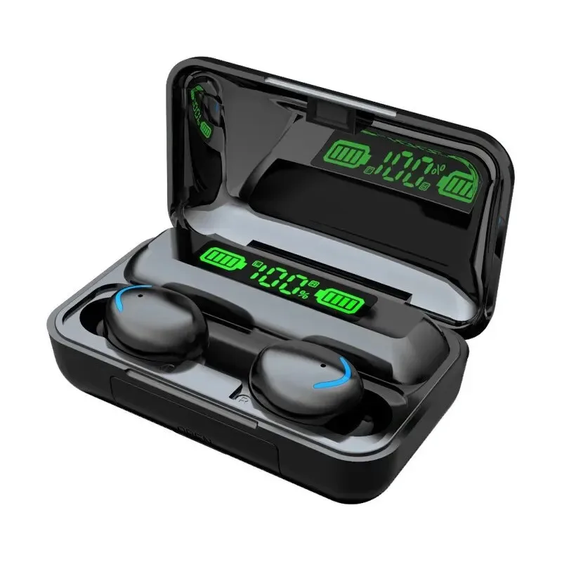 Fones de ouvido sem fio F9 com visor LED, tecnologia TWS binaural, Bluetooth, à prova d'água e com redução de ruído.
F9 Wireless Earphones LED Dislpaly Binaural TWS Wireless Bluetooth Headset Waterproof Noise Reduction Bluetooth Headphones - Imagem 7