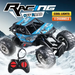 Carrinho de controle remoto com 4 posições, luzes, pneus de borracha antiderrapantes, modelo de brinquedo para escalada off-road para crianças e meninos.
4-Way Remote Control Car with Lights, Anti-Slip Rubber Tires, Outdoor Off-Road Climbing Toy Car Model for Kidsren and Boys