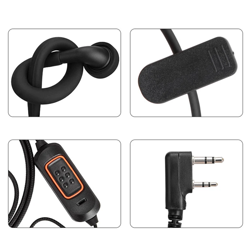 Novo fone de ouvido com microfone Baofeng 780 para rádios walkie-talkie BaoFeng UV-5R, UV-5RH, UV-21 PRO e Quansheng UV-K6.
New Baofeng 780 Headset Mic earphone For BaoFeng UV-5R UV-5RH UV-21 PRO Quansheng UV-K6 Walkie Talkie Two Way Radio Accessories - Imagem 6