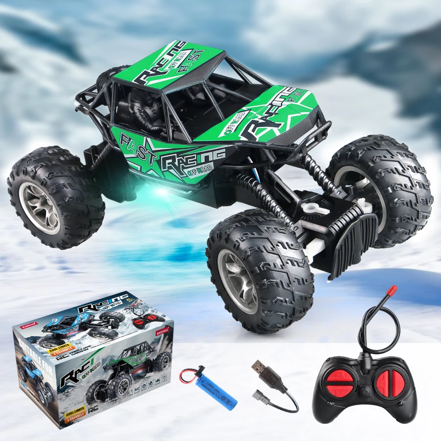 Carrinho de controle remoto com 4 posições, luzes, pneus de borracha antiderrapantes, modelo de brinquedo para escalada off-road para crianças e meninos.
4-Way Remote Control Car with Lights, Anti-Slip Rubber Tires, Outdoor Off-Road Climbing Toy Car Model for Kidsren and Boys - Imagem 7