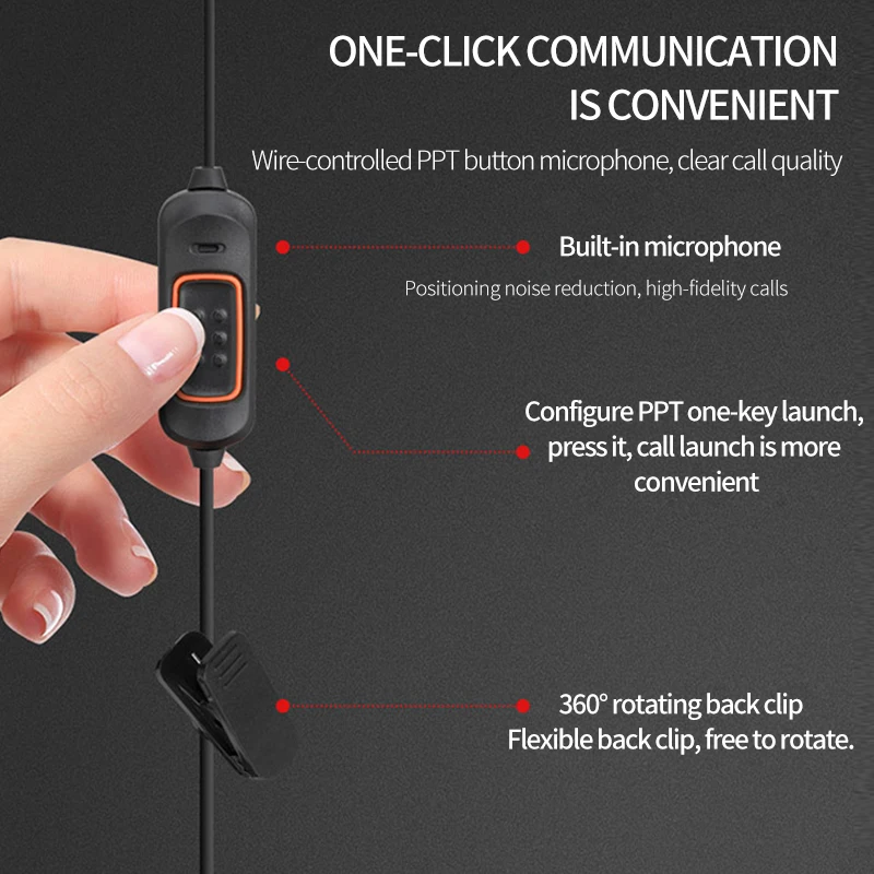 Novo fone de ouvido com microfone Baofeng 780 para rádios walkie-talkie BaoFeng UV-5R, UV-5RH, UV-21 PRO e Quansheng UV-K6.
New Baofeng 780 Headset Mic earphone For BaoFeng UV-5R UV-5RH UV-21 PRO Quansheng UV-K6 Walkie Talkie Two Way Radio Accessories - Imagem 4