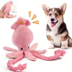 Brinquedos para cães; brinquedos para gatos; polvo de corda de algodão que emite som; brinquedos de roer resistentes para limpeza dos dentes; brinquedos interativos para animais de estimação.
Dog toys; cat toys; sound-emitting cotton rope octopus; durable chew toys for cleaning teeth; interactive pet toys.